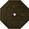 Ekena Millwork Spring Octagonal Ceiling Medallion (Canopies up to 3"), 29 1/8"OD x 2 1/4"ID x 1 1/8"P, Green Gold CM30SPGGS - alternate 1